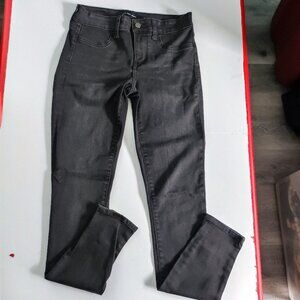 Calvin Klein Jeans women's size 4 black skinny slim fit mid-rise stretch